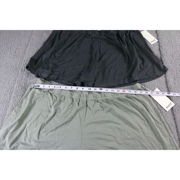 New Mate The Label Lot of 2 Womens 2XL Green Charcoal Tencel Sleep Short Organic - Picture 5 of 6